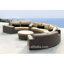 SZ- (32) hecho a mano sofá de ratán al aire libre semicírculo muebles